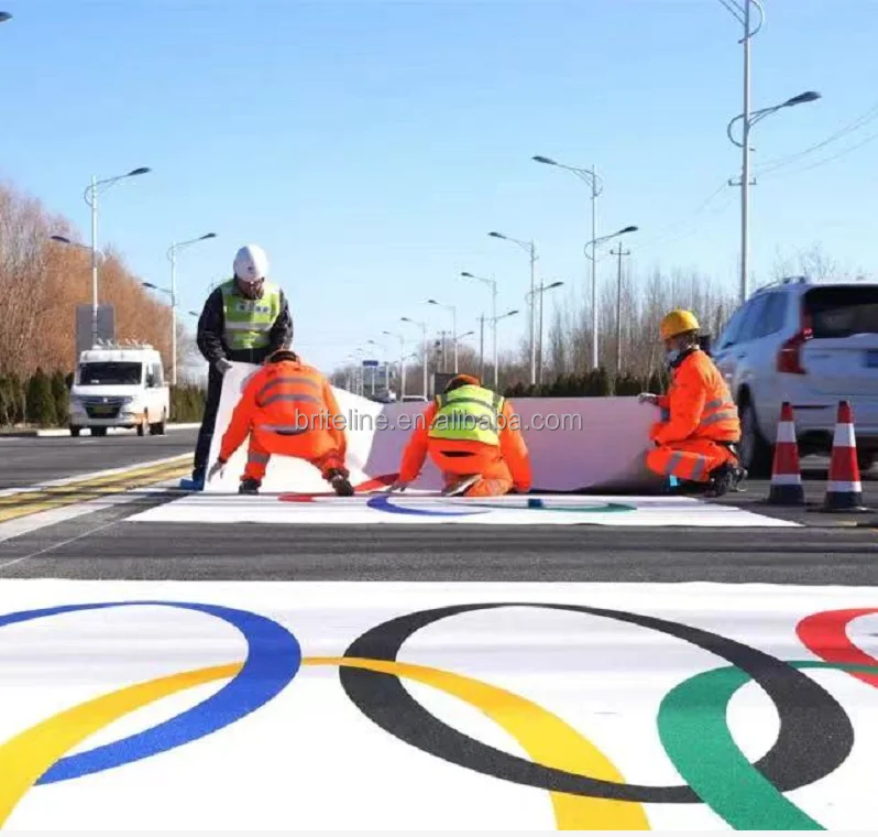 road line tape temporary marking tape on concrete cement asphalt