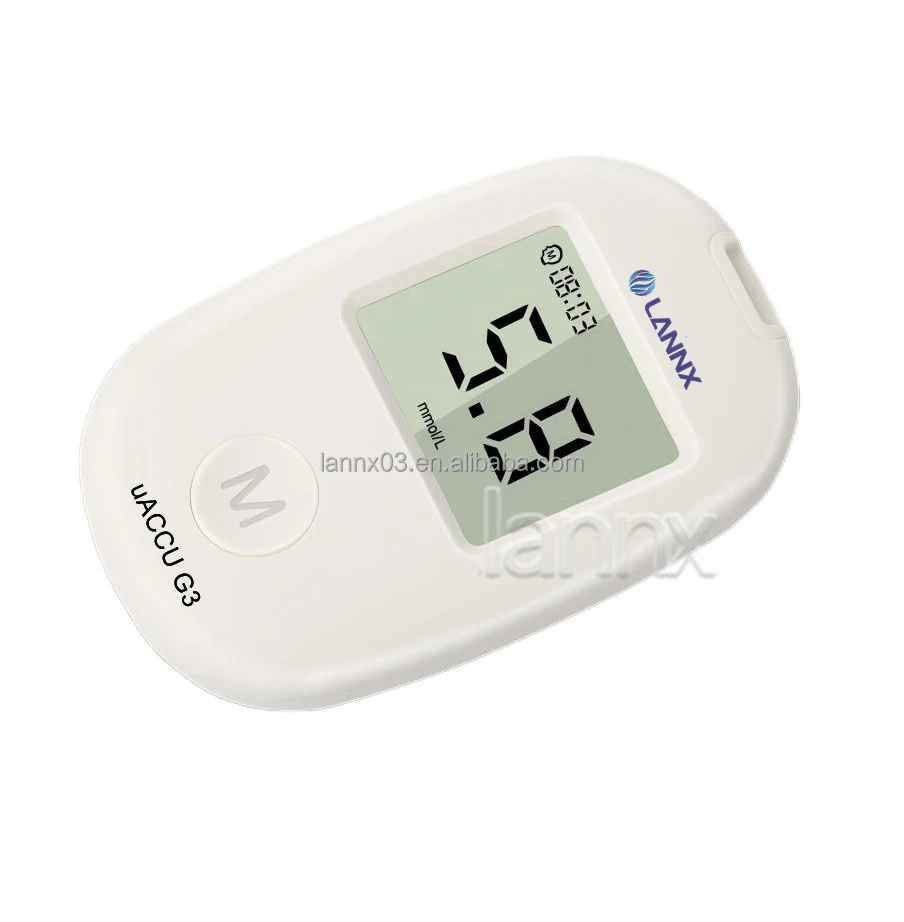 LANNX uACCU G3 Hospital Portable Blood Glucose Monitors With Test Strips Diabetic Blood Sugar Monitor Medical Diabetes Tester