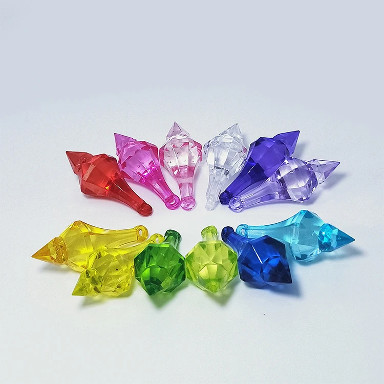 DIY Wedding decoration plastic drop tip pendant diamond material transparent acrylic stone beads for dress