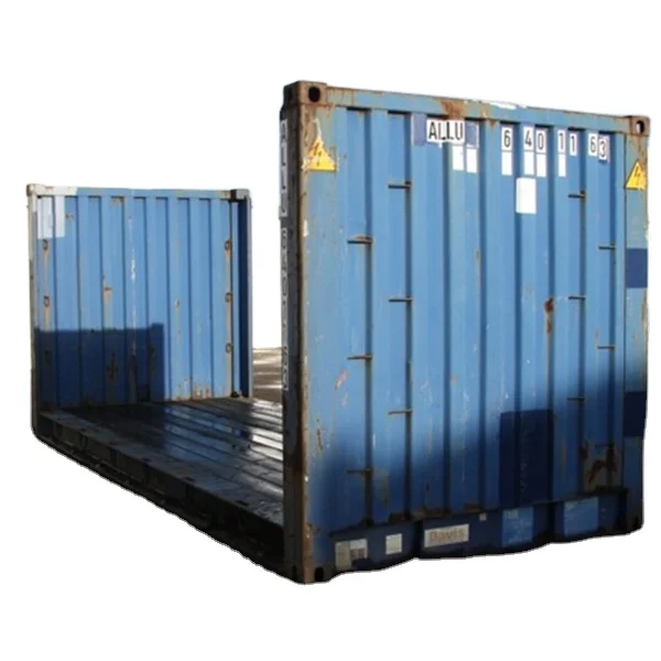 CSC Certified Custom Color Logo Corten Steel Fixed Corner Post 20ft 20 ft Flat Rack Container for Sale