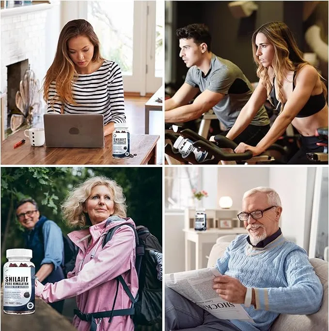 OEM Private label Shilajit Gummies Pure Himalayan Organic with 85+ Trace Minerals Fulvic Acid for Energy, Immune Support