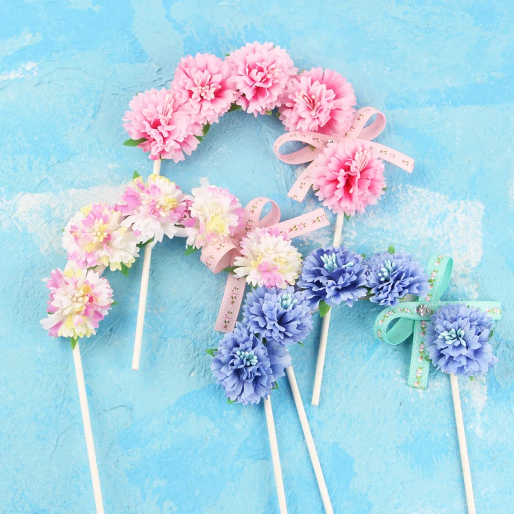Baking Decoration Flag Party Supplies Rose Flower Arch Cupcake Cake Topper, Happy Birthday Party Cake Accessory Laser Cutting