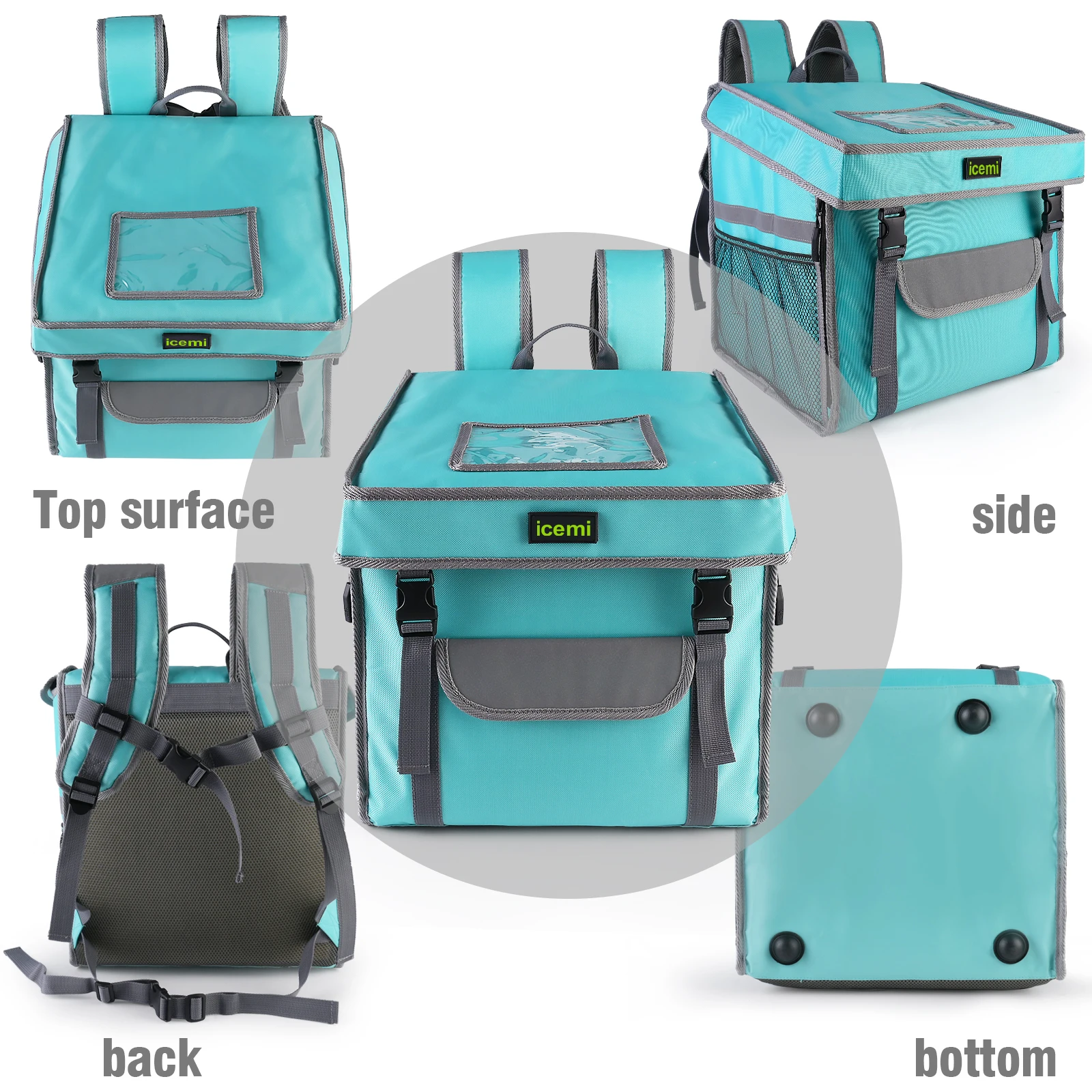 Factory Custom Logo Insulated Thermal Food Delivery Cooler Bag Large Food Delivery Bag For Bike Motorcycle Bicycle