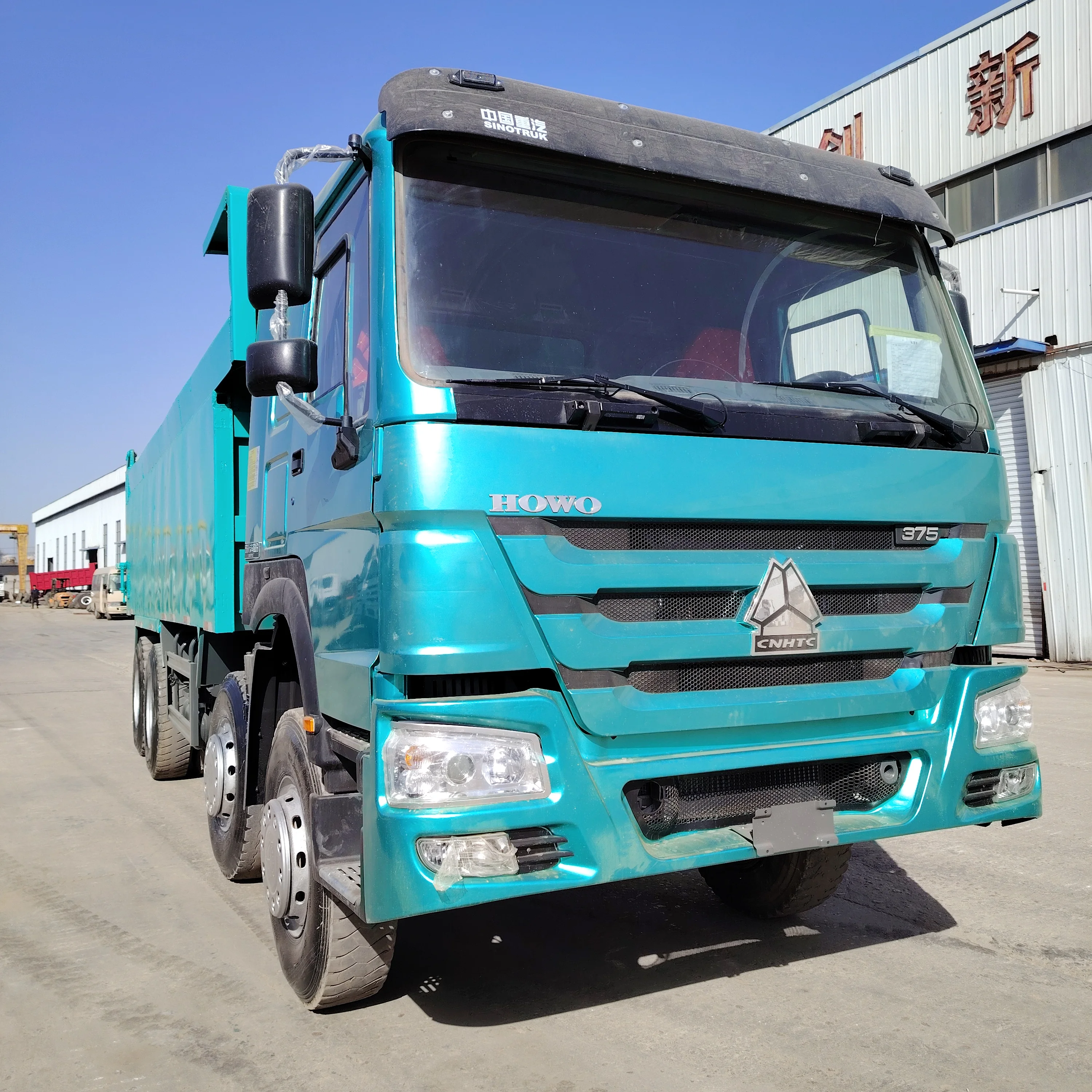 Heavy Duty SINTRUK 8x4 12 Wheels 371Hp/375Hp380Hp/420Hp Used HOWO Dumper Trucks With Container for Sale