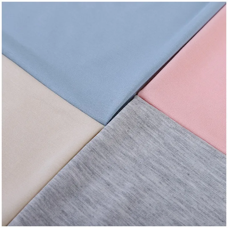 95% Cotton 5% Spandex Dyed Knitted Textile plain Style Stretch Jersey Fabric Elastic Soft Cotton for Shirts