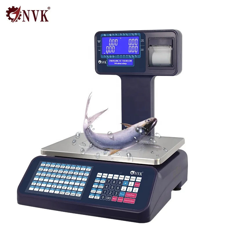 New Arrival Supermarket Barcode Label Printing Scale  POS System Cash Register Scale