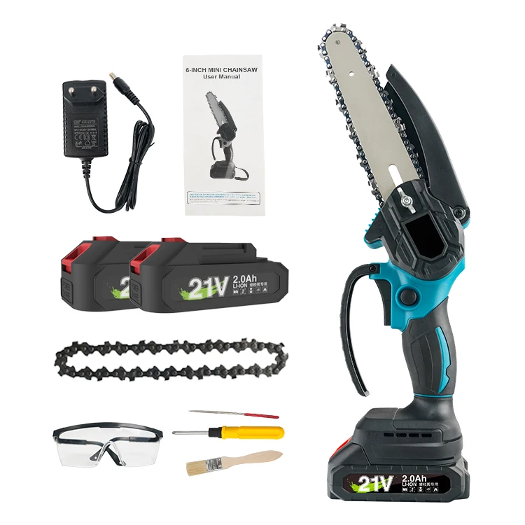 Profit type seniors friendly garden courtyard pruning tools 21V 2000mAh electric mini handheld battery chainsaw spare parts