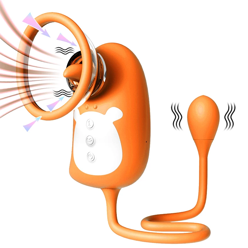 New adult sex toy sucking telescopic vibrator masturbator chest massager clitoral vibrator