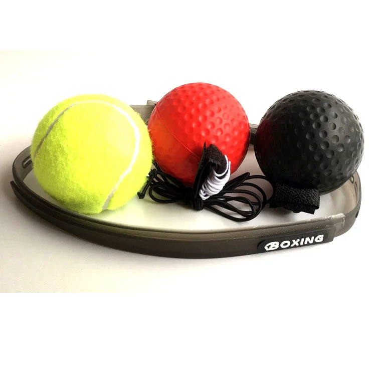 Best Seller Custom Logo Fitness training durable soft polyester rubber reflex boxing ball Boxing Reflex Ball