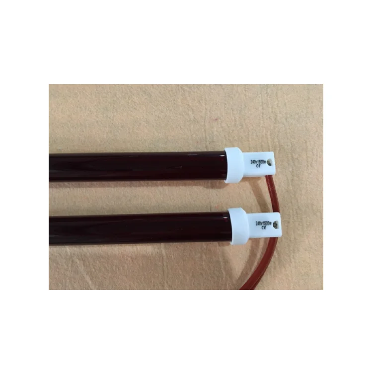 Jacketed Ruby Tube 19mm530mm1500w Halogen Lamps Quartz Infrared Heating Lamps For Car Painting