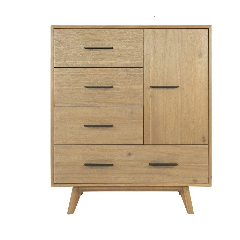 Classic Wooden Bedroom Furniture Nordic Wood Chest Drawer Dresser Modern of Drawers with 5 1 Doors
