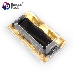 High quality disposable square shape sushi food packing tray with clear lid