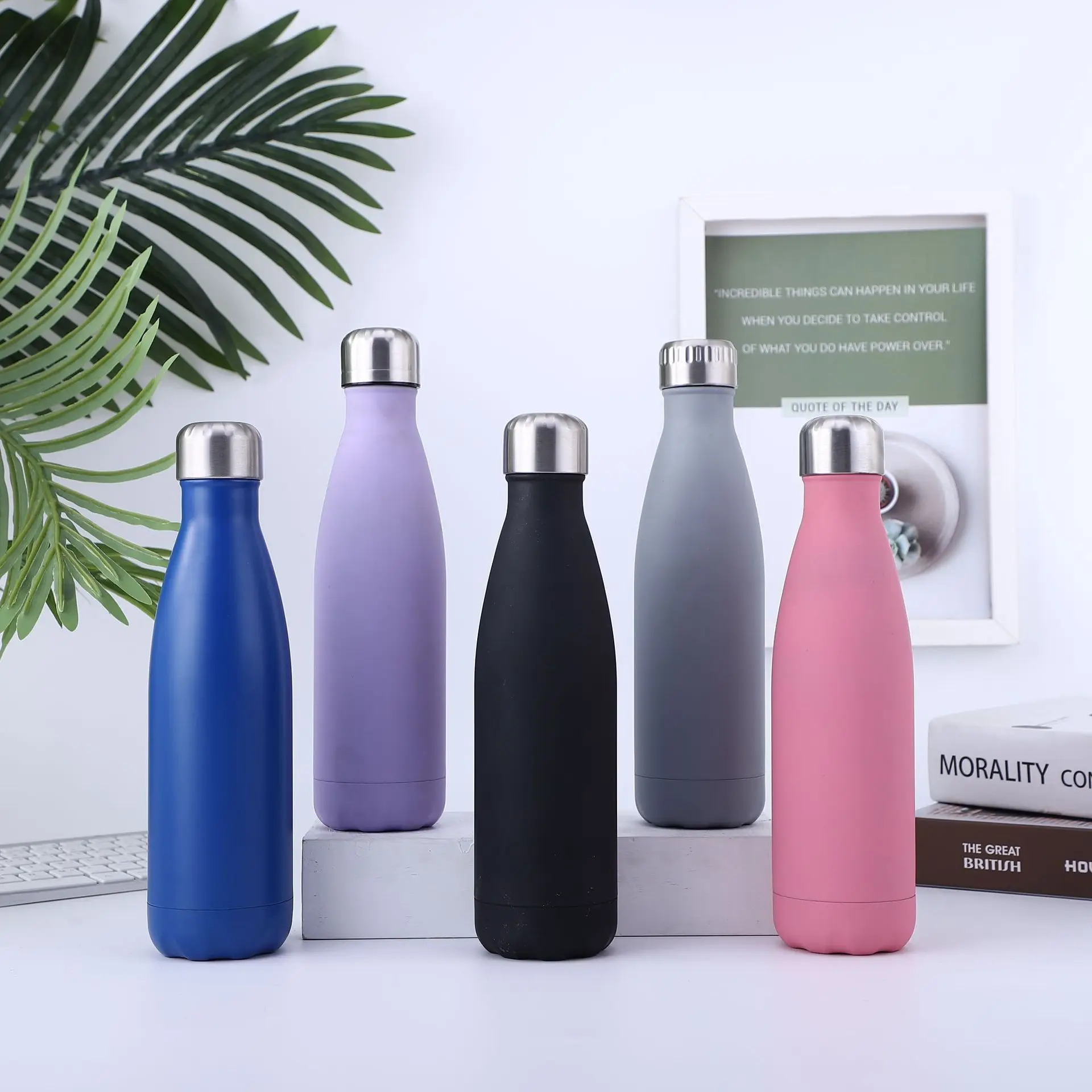 W12 Factory Wholesale 750M 500ML Custom Logo Sport Gym Stainless Steel Vacuum Drinking Bottles Outdoor Sport Water Bottle