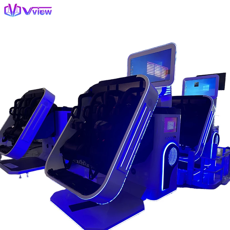 VVIEW VR многопользовательское эксклюзивное кинооборудование 360 сиденья виртуальной реальности 9D гоночный игровой автомат