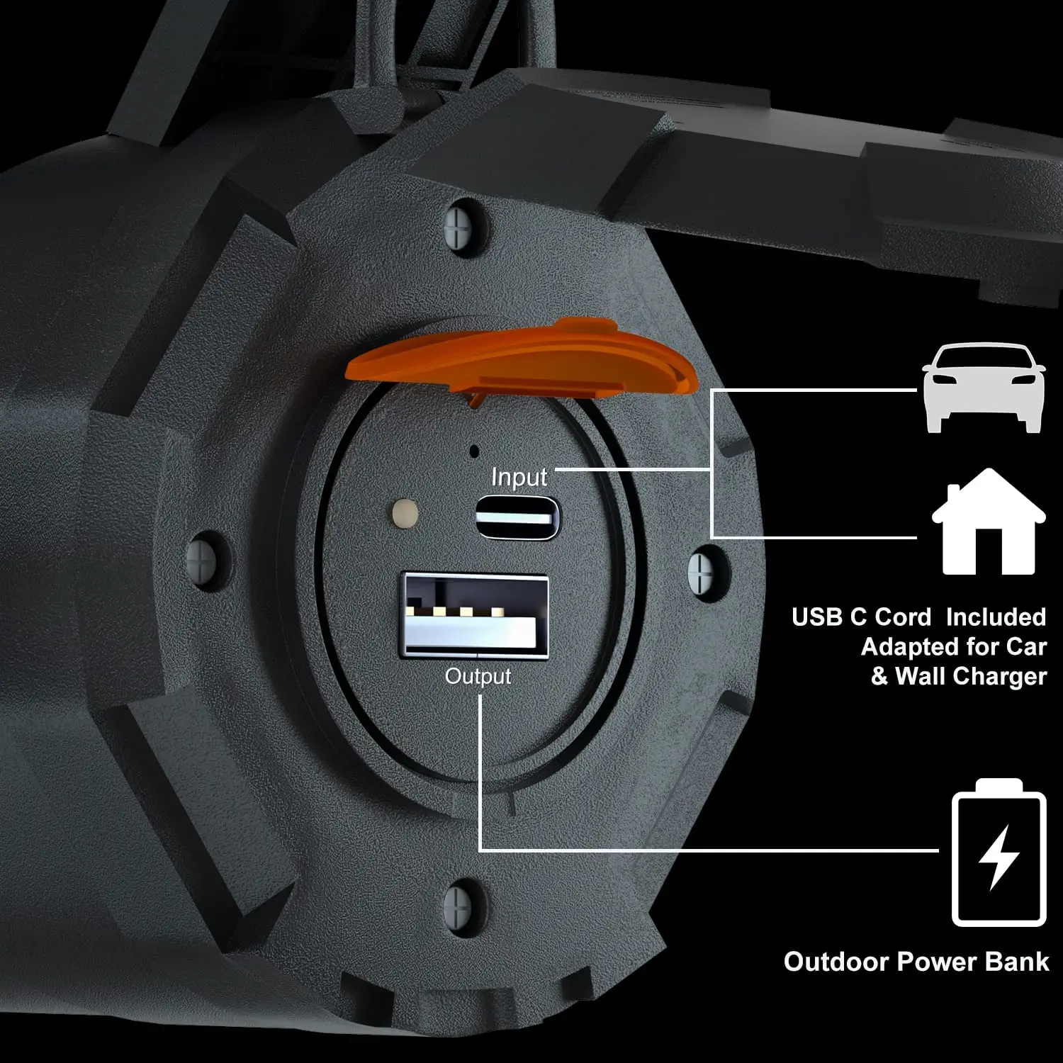 Factory 20000LM brightness Waterproof IP67  led Spotlight with USB C fast charging long lasting working floating flashlight