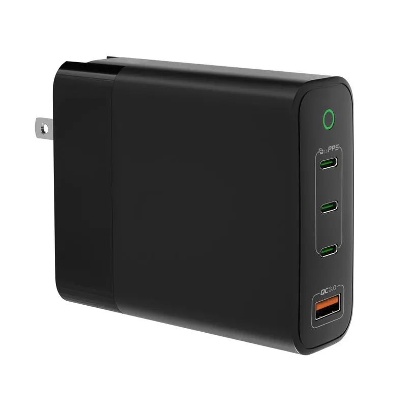 Factory manufacturer GaN USB C Wall Charger 150W 4-Port Type C Charger PD 3.0 GaN Tech Foldable PD Charger Adapter