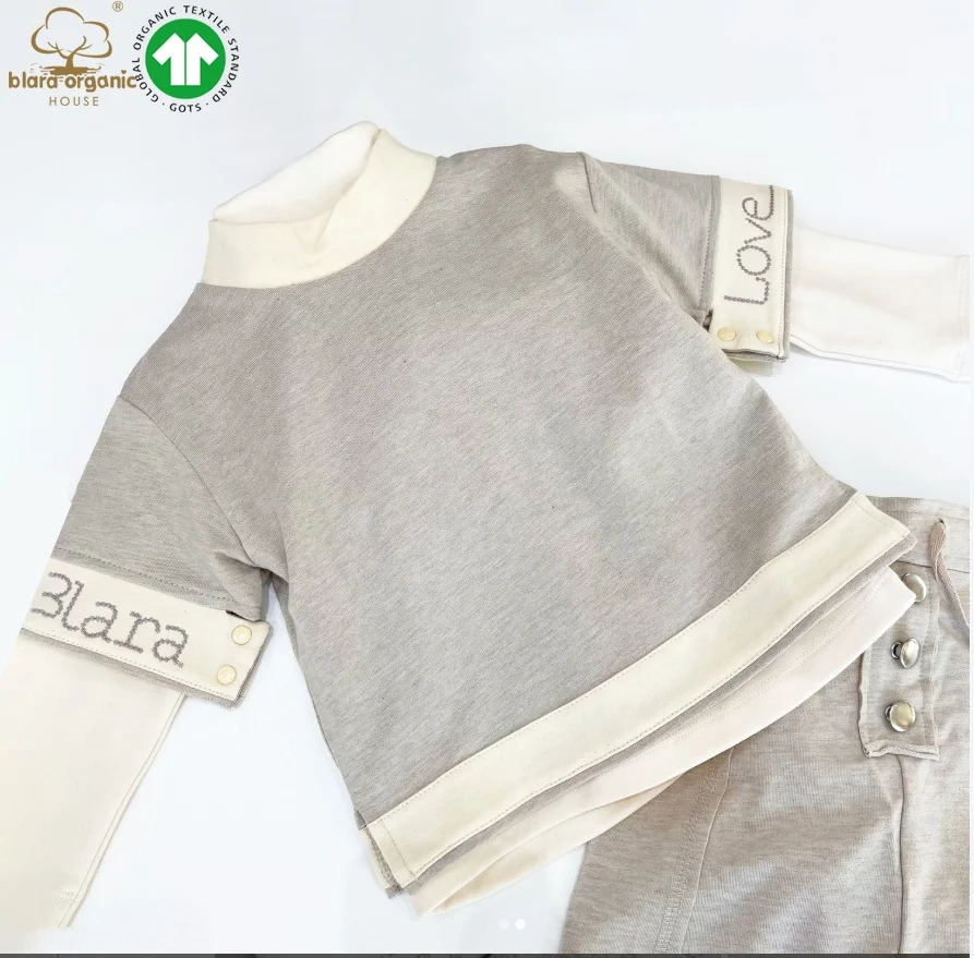 Recycle Fashion Organic Cotton Boy Half Sleeve T-shirts Kids Summer Embroidery Clothes