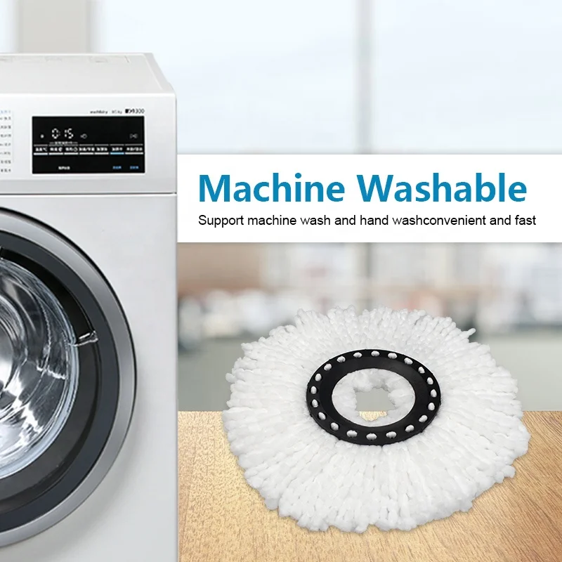 China Popular 360 Rotary Spin Mop Cloth Kitchen Cleaning Lightweight Hardwood Floor Mop Pad