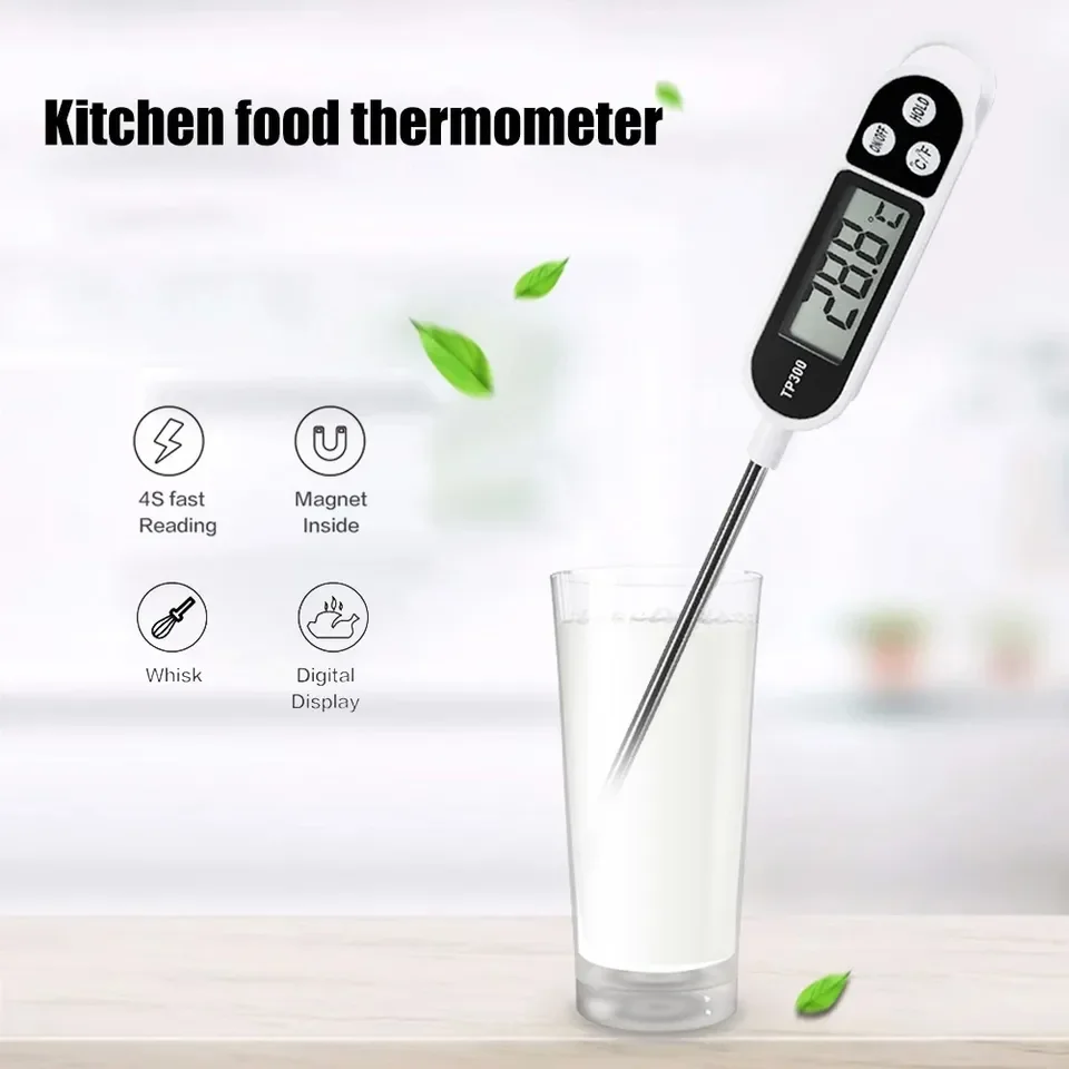 TP300 LCD Display Digital Kitchen Thermometer Home Electronic Thermometer Kitchen Food Cooking Tools For Probe BBQ Measure