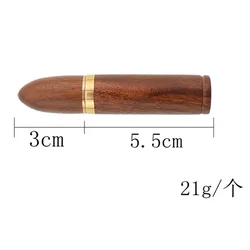 2021Amazon Best seller Creative Portable bullet toothpick holder Wooden Pocket Tooth Pick Dispenser Bucket Needle Case