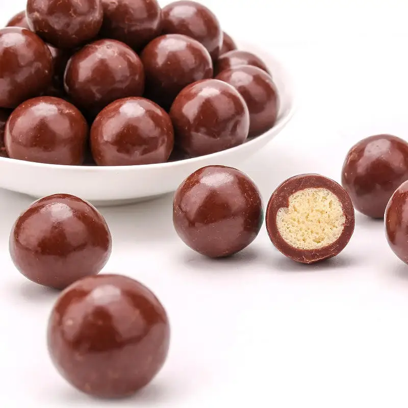 Delicious Milk Choco Ball with Crispy Center Sweet Dark Chocolate