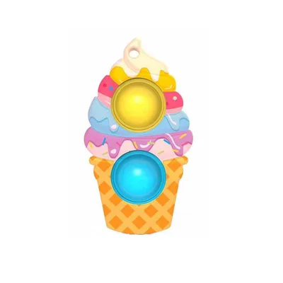 2021 New Design Christmas gift Fidget Buttons Keychain Toy Bubble Push it Silicone Sensory Fidget Toy