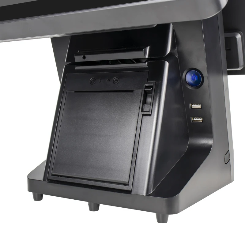 15 inch POS hardware machine cash register with built in 80mm printer for retail
