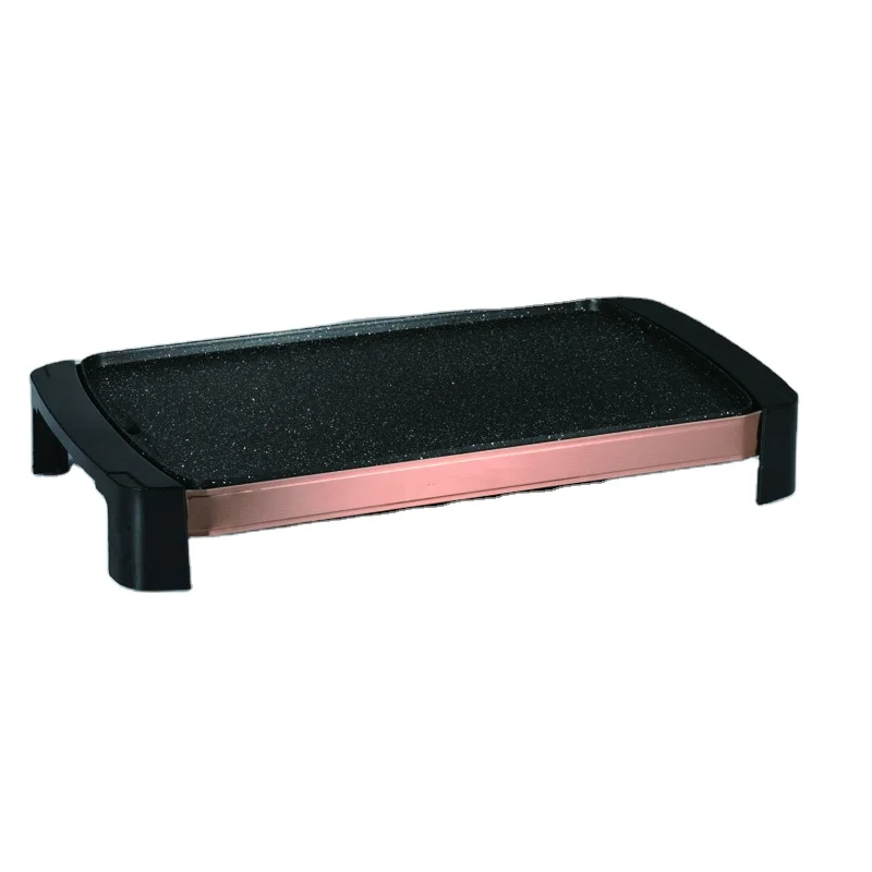 DENUO Indoor Electric BBQ Pan Highly Efficient Table Smokeless Non Stick Coating Aluminum Electric Grill