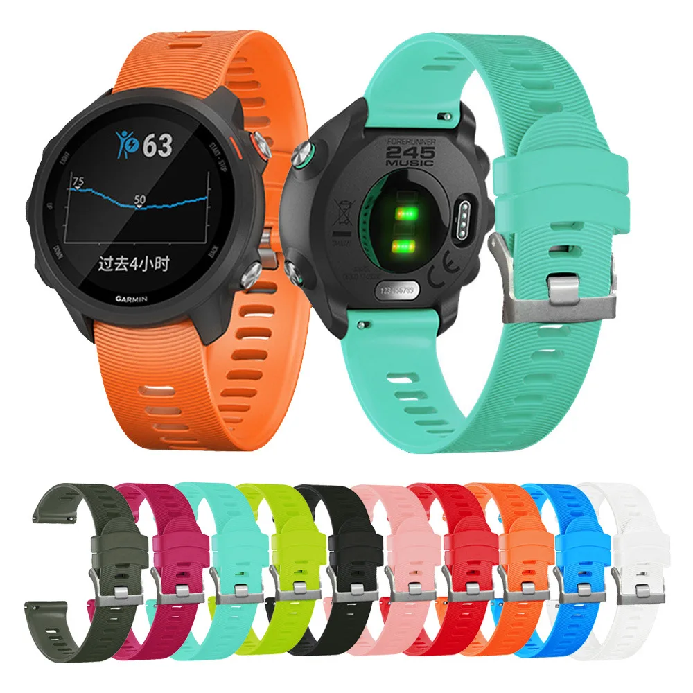 Высококачественный силиконовый ремешок COOLYEP для наручных часов Garmin Forerunner245 20 мм