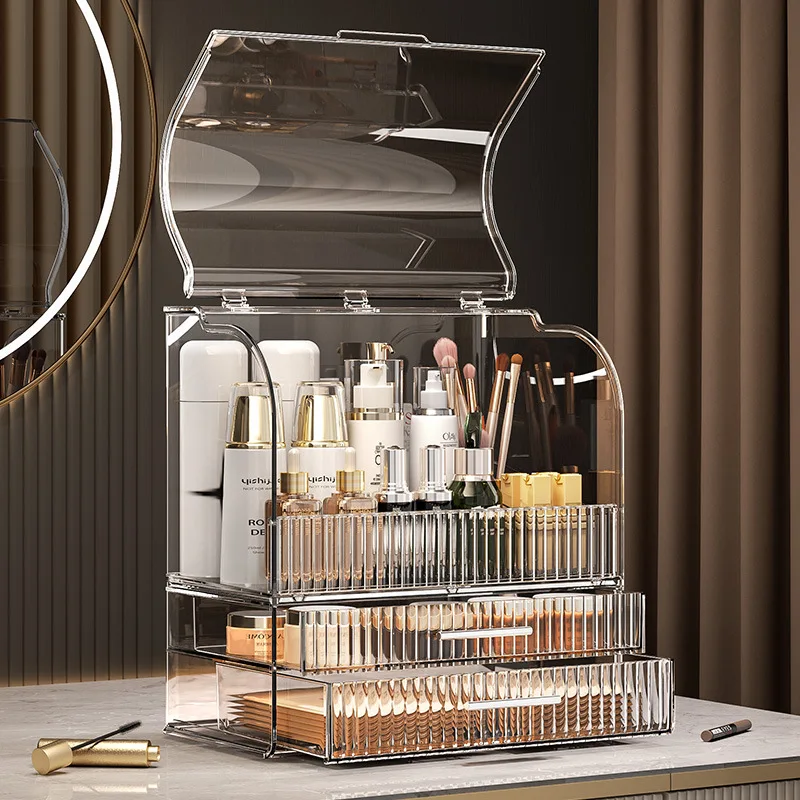 Cosmetic Makeup Organizer Storage Box Conveniently Organizes Your Makeup Products