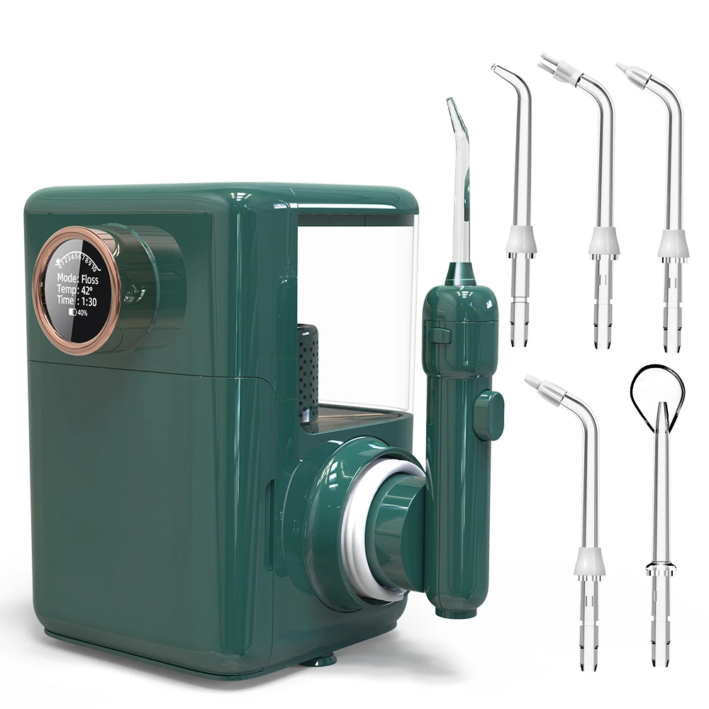 Household 900ml Water Irrigator Electronic Teeth Pick Cordless Smart Family Dental Water Flosser with UV Function