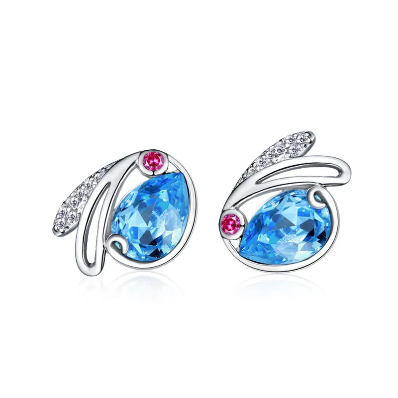 Fashion Unicorn Earrings 925 Sterling Silver Zircon Cat dolphin rabbit Stud Earrings With High Quality