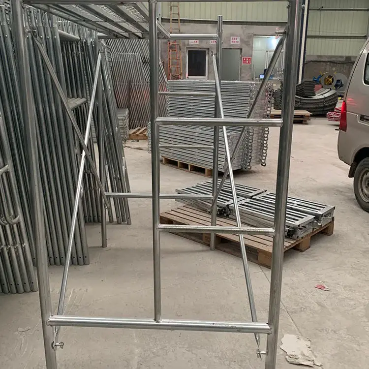 Painted scaffold caster,h frame scaffolding powder coated,step frame scaffolding pin lock 1524x1219mm