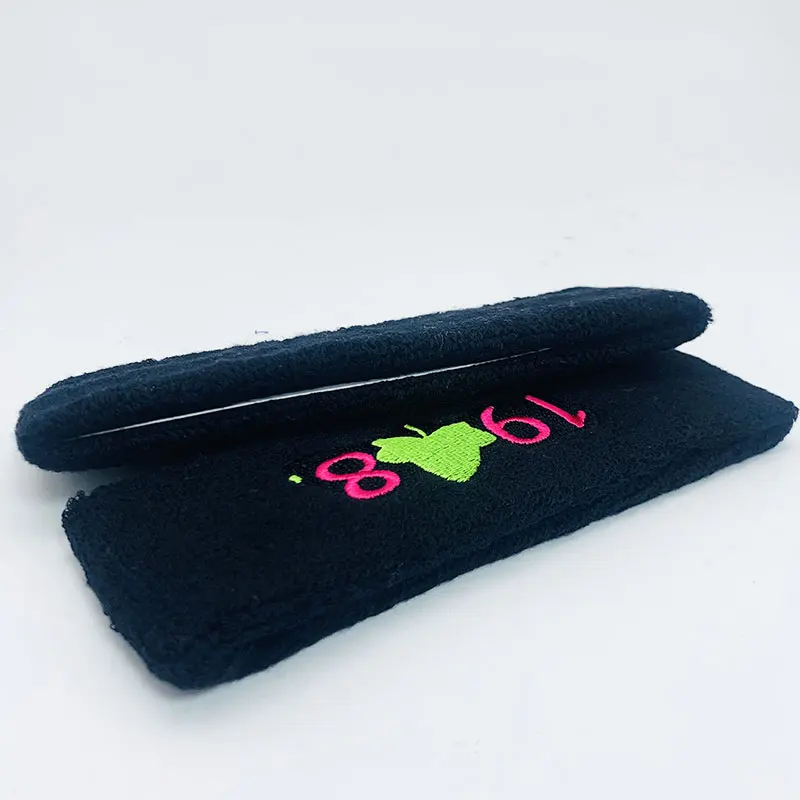 logo printed custom sport headband and wristband custom headband sport