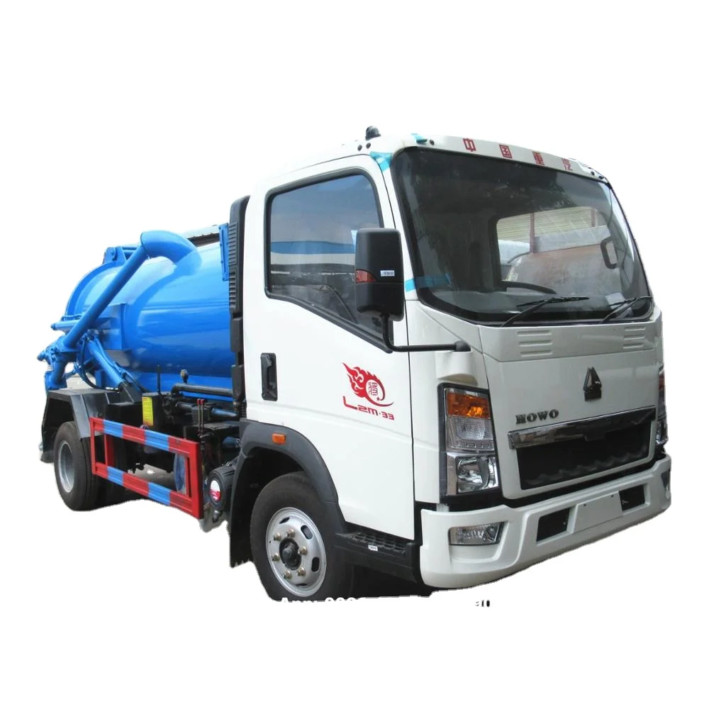 Sinotruk howo 4x2 right hand drive vacuum pump sewage suction truck  5 ton (60791112157)