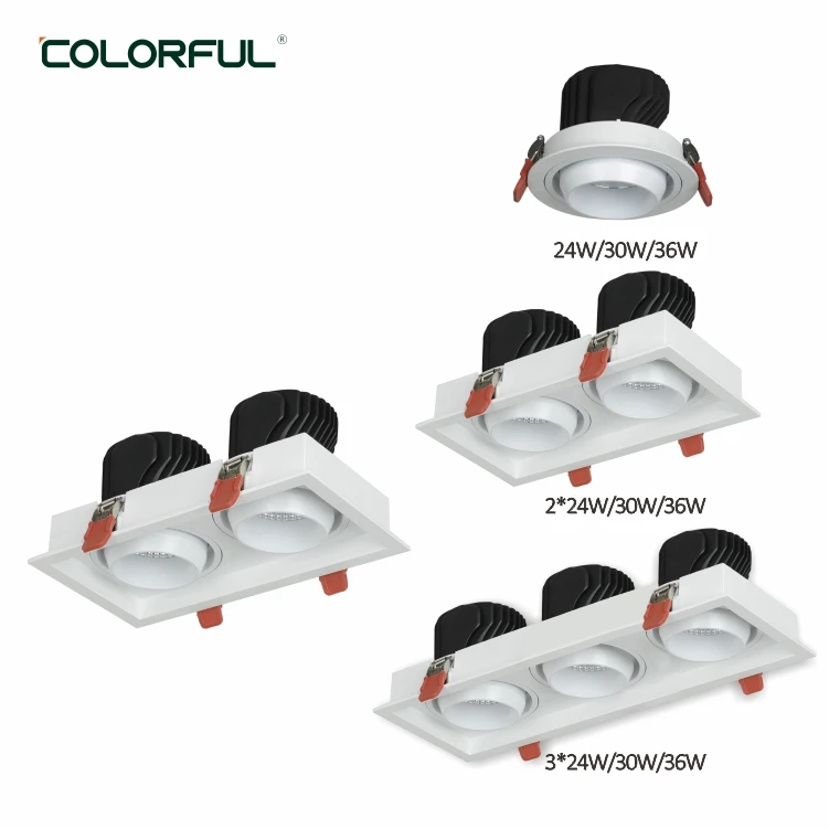 die cast ADC 12 aluminum down light hidden camera hotel boutique villa australian standard downlight adjustable 24W 30W 36W