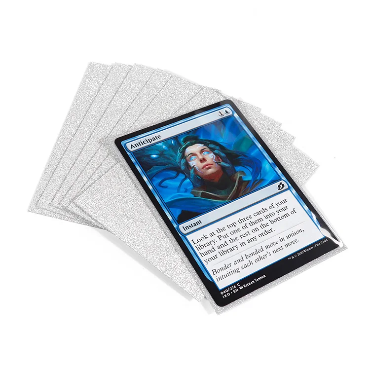 NEW!!! 600PCS/case Silver Galaxy Effects Hologram BACK  MTG STANDARD SIZE  MATTE  HOLOGRAPHIC CARD SLEEVES