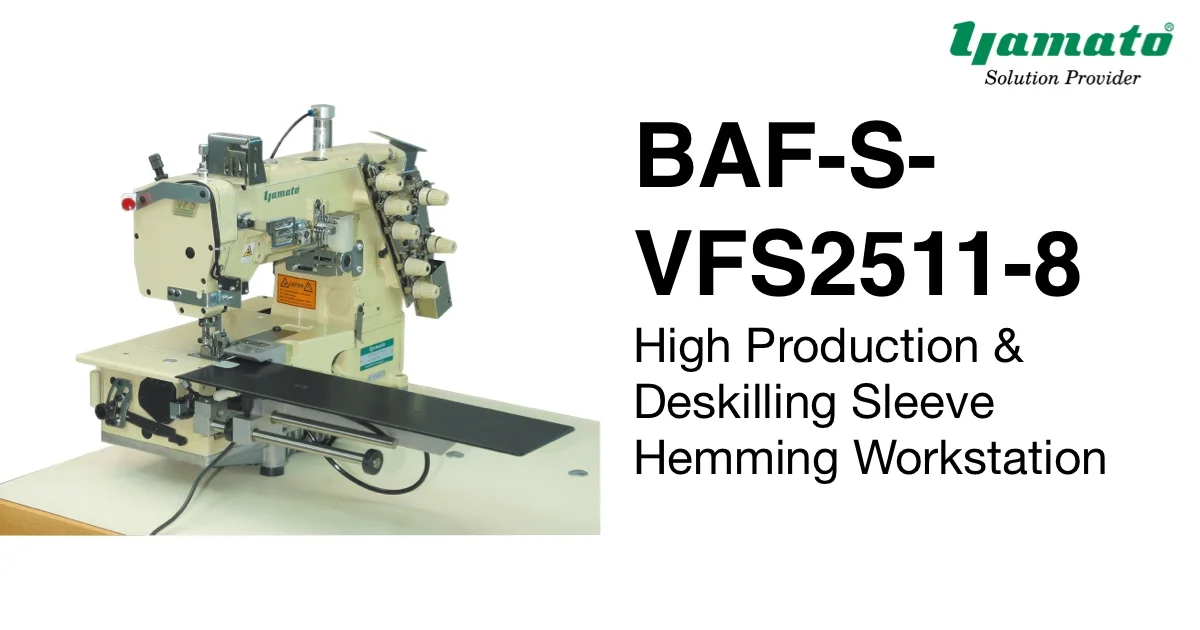 Daiwa BAF-S-VFS2511-8 pneumatic overlock sewing machine allows beginners to easily complete high-quality cuff hems