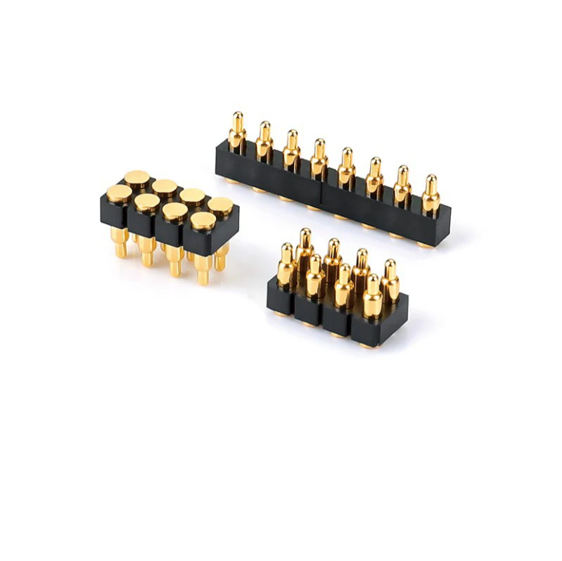 2.54mm Dual Row 6P Pogo Pin Connector POS SMT High Current Spring Contact Male Female Connector
