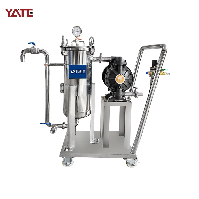 Industrial Stainless Steel Honey Filtering Machine Movable Bag Filter