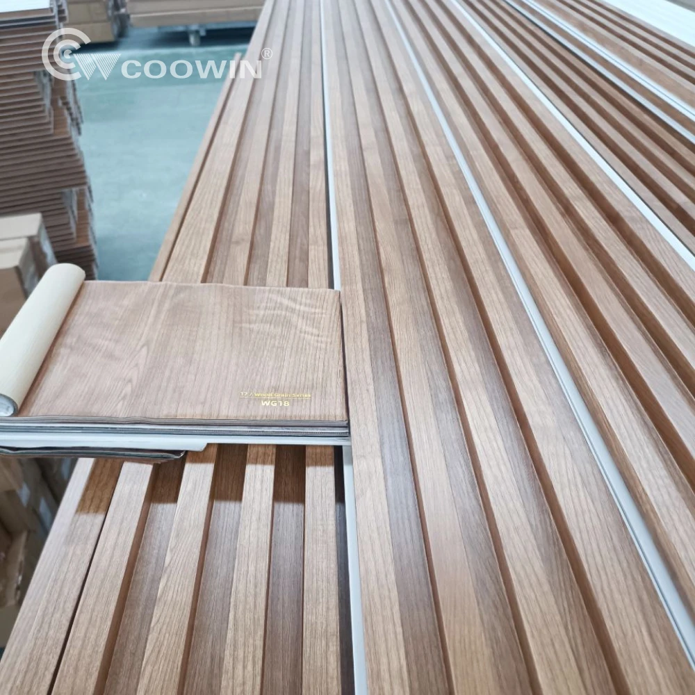 Coowin Qingdao Quick Installation Board for Interior and Exterior Wall Decoration Wpc Panels Libraries