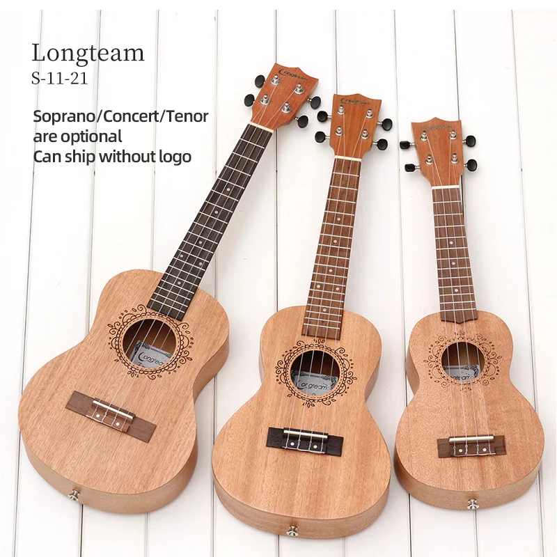 Soprano Ukulele 21 inch Beginner Ukulele With Okoume Wood Longteam S-11-21