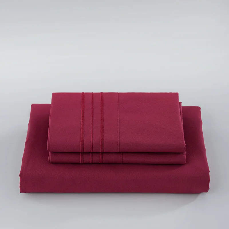Hotel бытовая Горячая продажа дешевый трехколесный велосипед 100% из микрофибры мягкий 4 шт. набор постельного белья наволочки Простыня микрофибра подшивок