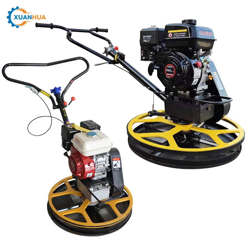 walk behind electrical power trowel concrete ride on floor power trowel machine with hand push