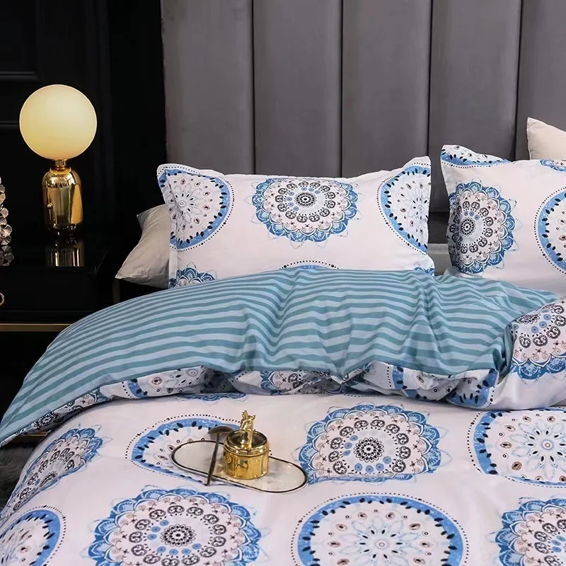 Textile Bedding Set Duvet Cover 3pcs Opp Bag Customized 3D Print Cartoon Soft Comfortable Home Sunflower 100% Polyester Woven 40