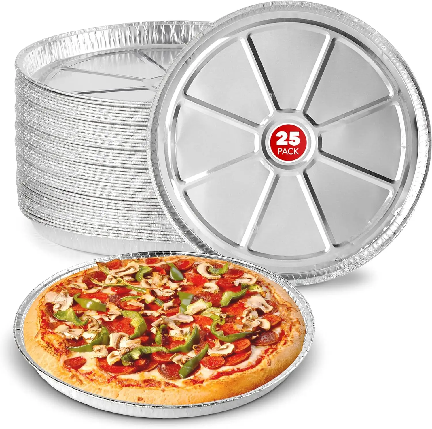 12 Inch Aluminum Pizza Pans Disposable Round Foil Pan fried chicken box Pizzas Giant Size Chocolate Chip Cookie Cake Tin