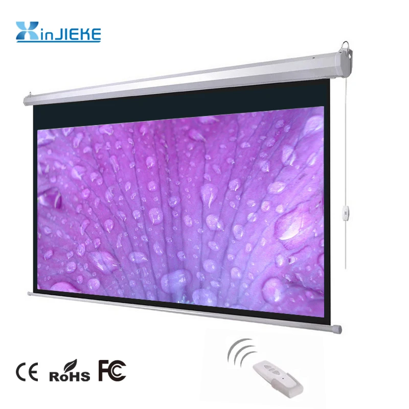  72 дюйма моторизованный проекционный экран Электрический для домашнего кинотеатра