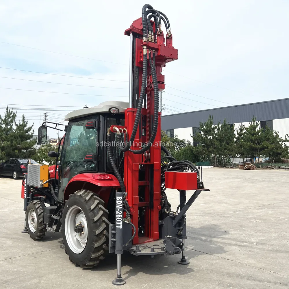Drilling Depth 260 Meter Crawler Pneumatic Rotary Water Well Drilling Rig Machine Prices For Sale