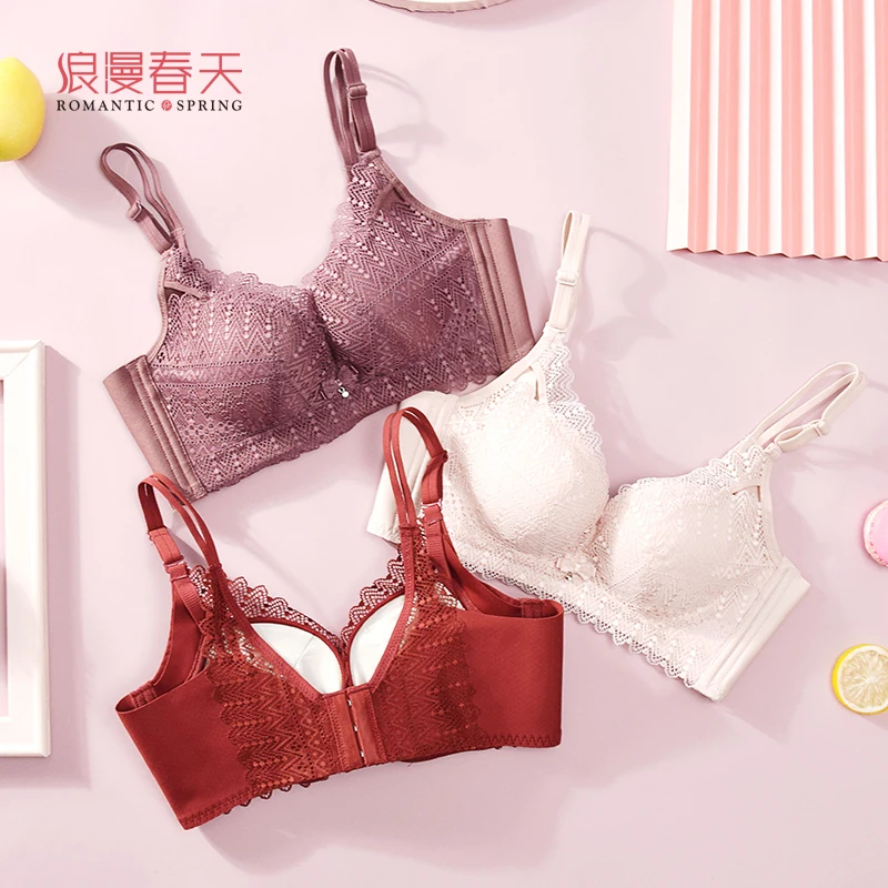 
Wholesale 3D Punching Technology Detachable Shoulder Strap Free and Easy Breathable Comfortable Fashion Sexy Lace Brassiere 