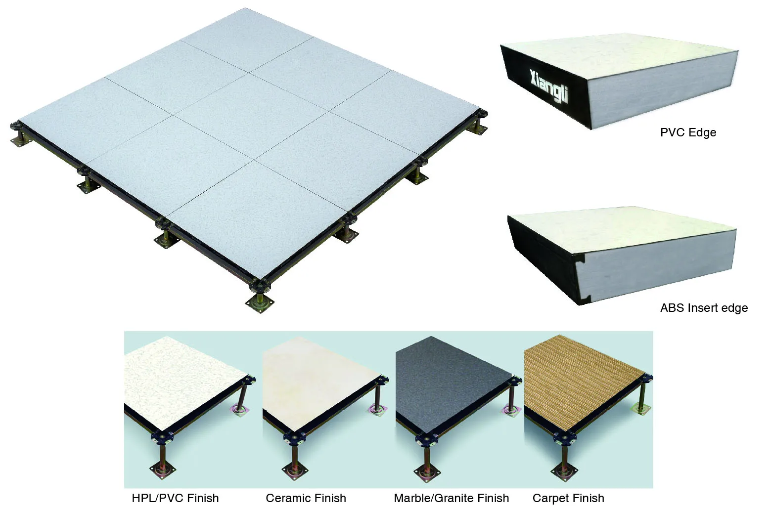 Good quantity antistatic calcium sulphate raised access floor coated with HPL,PVC Used in computer room,data center